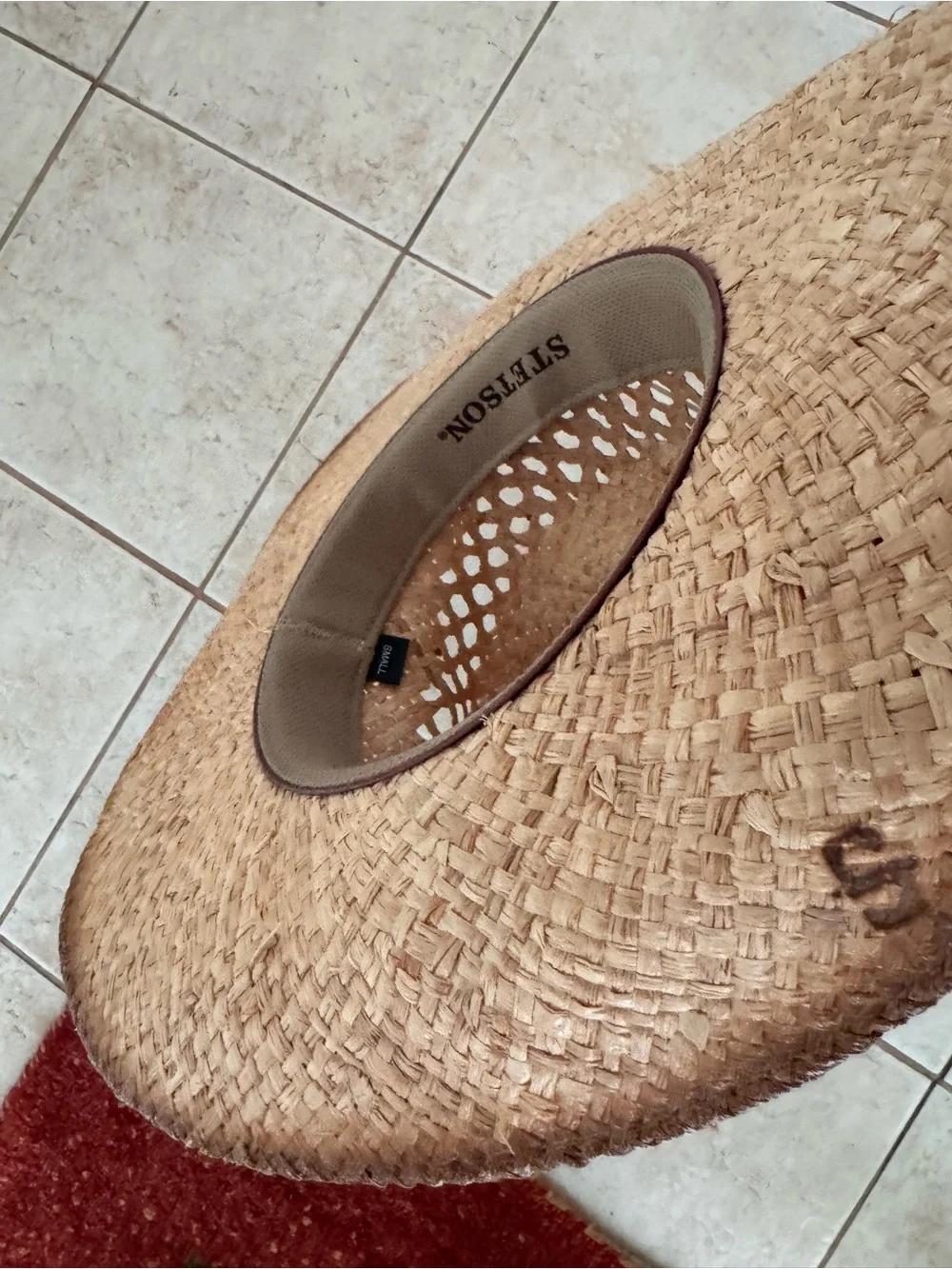 Stetson Brown Straw Cowboy Hat with Concho Band